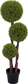 HOMCOM Mű Boxwood, 115 cm Magas Szobanövény, Műnövény Cserépben, Dekoratív Növények Otthonra, Irodába, Folyosóra, Kertbe, Zöld | Aosom