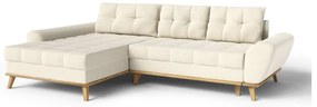 Krémszínű kinyitható sarokkanapé (bal oldali) Balitco – Ropez