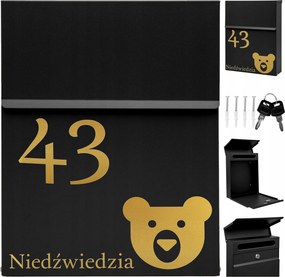 Fekete Slim Postaláda Felirat Minta