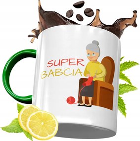 Zöld Bögre Nagymamáknak Nagymama Napjára Ajándék fényképes nyomattal