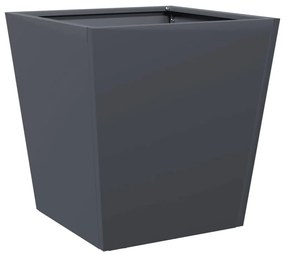 antracitszürke acél kerti növénytartó 40 x 40 x 40 cm