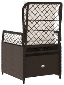 2 db barna polyrattan dönthető kerti szék