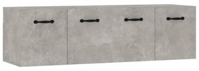 2 db betonszürke szerelt fa faliszekrény 80 x 35 x 36,5 cm
