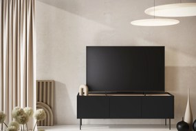 Desin TV-szekrény 170 cm fém lábakkal - fekete matt / nagano tölgy