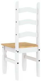 Corona 2 db fehér tömör fenyőfa étkezőszék 42 x 47 x 107 cm