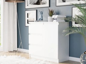 R-80-S3 fiókos komód 80 cm-es fiókokkal - különböző színváltozatokban antracit mix fehér
