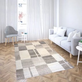 Milano Proma 5107 négyzet mintás szőnyeg (Beige) 200x290