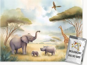 Fotótapéta Gyerekeknek Dzsungel Állatok Tapéta Gyerekszoba 200x140