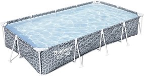 Bestway Turqouise Bay szögletes fémvázas medence szett 366 x 201 x 66 cm