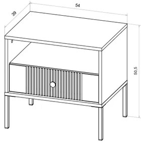Éjjeliszekrény LUE bézs/fekete