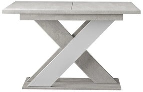 Asztal Goodyear 117Szürke, Fehér, 75x90x120cm, Hosszabbíthatóság, Laminált forgácslap, Laminált forgácslap