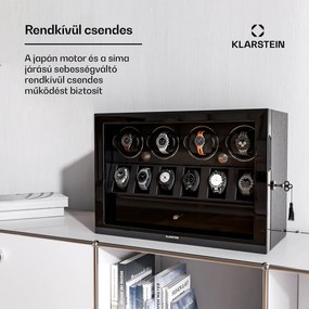 Klarstein ChronoVault óratekercselő, 4+6 óra, vegán, magas fényű, 4 üzemmód, Mabuchi motor, LED, aljzat