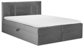 Szürke boxspring ágy tárolóhellyel 160x200 cm Afra – Mazzini Beds