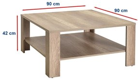 Dohányzóasztal Salome 3 (világos dió) . 1109372