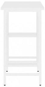 fehér MDF és fém számítógépasztal 80 x 40 x 72 cm