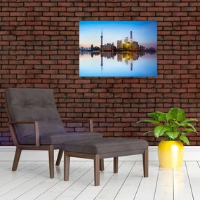 Egy kép a reggeli égboltról Sanghaj felett (üvegen) (70x50 cm)