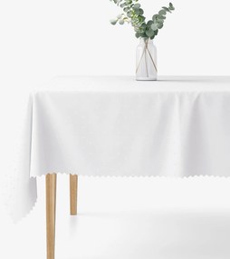 Goldea ünnepi szögletes teflon terítő - fehér alapon fényes négyzetek 140 x 220 cm