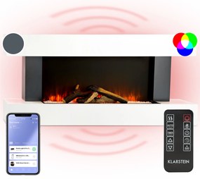 Klarstein Studio Light & Fire 1, Smart, kandalló, 1000/2000 W, MDF, WiFi Control
