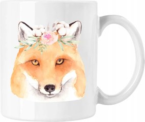 Bögre Róka Virágok Kedves 1 Fehér 330ml