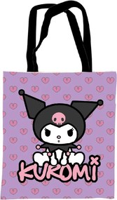 Hello Kitty Kuromi vászontáska, bevásárlótáska 44 cm