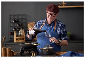 Indukciós tűzhelyhez alkalmas alumínium edény fedővel, tapadásmentes felülettel 2,6 l – Holm