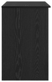 Íróasztal Tárolóval Fekete Tölgy 90x49.5x75 cm Rétegelt fa