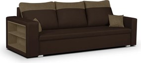 PAVEL Háromszemélyes kinyitható kanapé Sötétbarna/világosbarna