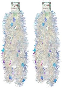 Gazdag karácsonyi fényfüzér szivárványhatással Stars, 2 m, 2 db-os készlet