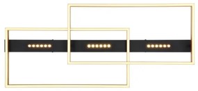 Globo 48461-54 - LED mennyezeti lámpa LUFFY LED/54W/230V fekete/arany