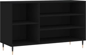 vidaXL fekete szerelt fa cipősszekrény 102x36x60 cm
