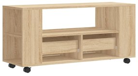 sonoma tölgy színű szerelt fa TV-szekrény 102 x 34,5 x 43 cm