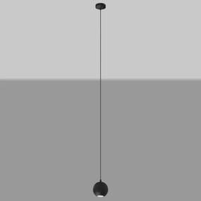 LED Csillár zsinóron MIDWAY 1xGU10/4,8W/230V fekete