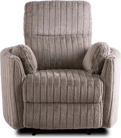 Dönthető fotel szürke plüss szövet, RAUL