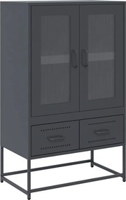 vidaXL antracitszürke acél magasszekrény 68x39x111,5 cm