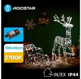 Aigostar B.V. Aigostar-LED Kültéri dekoráció LED/3,6W/31/230V 2700K 90/45cm IP44 rénszarvas szánnal AI0557