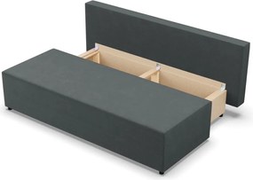 Nobu kanapé, bársony, szürke