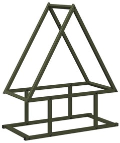 olívazöld hidegen hengerelt acél tűzifatároló 50x25x60 cm
