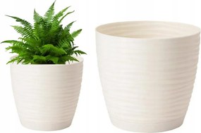 Virágtartó állvány krémszínű 22,5x21cm műanyag virágtartó