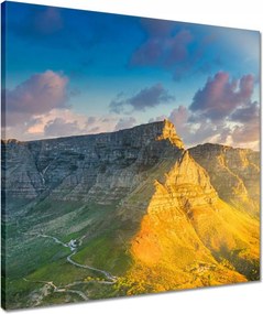 Vászonkép 50x50 Naplemente Hegyek Kilátás