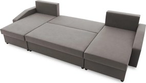 Sparta Plus sarokkanapé, szövet anyag, univerzális oldal, szürke