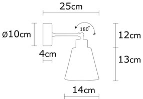 Fehér-natúr színű fali lámpa Manavgat – Opviq lights