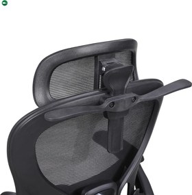 Irodai szék, fekete/króm, 150 kg teherbírás, GILON