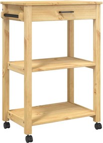 vidaXL MONZA tömör fenyőfa konyhai kocsi 60 x 40 x 88,5 cm
