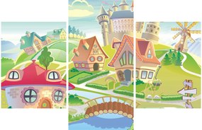 Kép - színes város (90x60 cm)