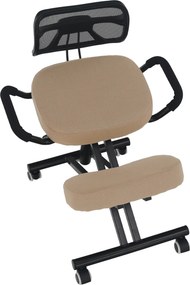 Ergonomikus zsámoly, bézs/fekete, RUFUS