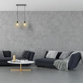 Csillár zsinóron MERCURE 2xE27/15W/230V arany/fekete