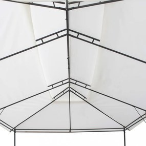 fehér pavilon függönyökkel 600 x 298 x 270 cm 180 g/m²
