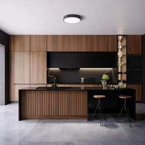 Fürdőszobai mennyezeti lámpa CLEO 4xE27/24W/230V átm. 50 cm fekete IP54