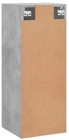 betonszürke fali szekrény 34,5 x 34 x 90 cm