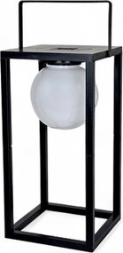 Napelemes led kerti lámpa fekete 40x20 cm magas strapabíró meleg szín